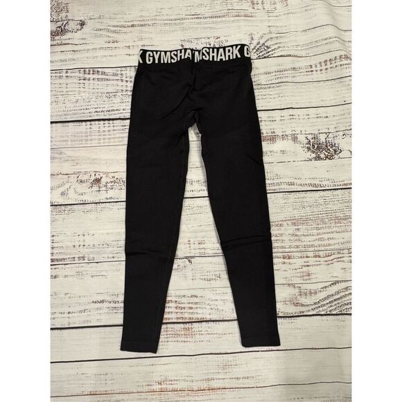 Gymshark Seamless Flex Low Rise Leggings in Black/White Size Small - Picture 3 of 3